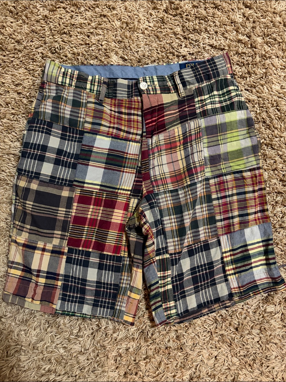 Ralph Lauren Multicolor Patchwork Plaid Men's Shorts size 30